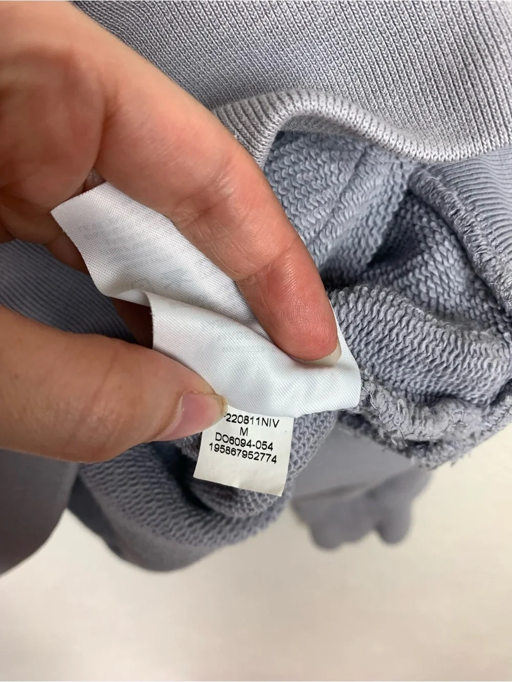 Jordan Wordmark Hoodie Light Steel Grey size medium
